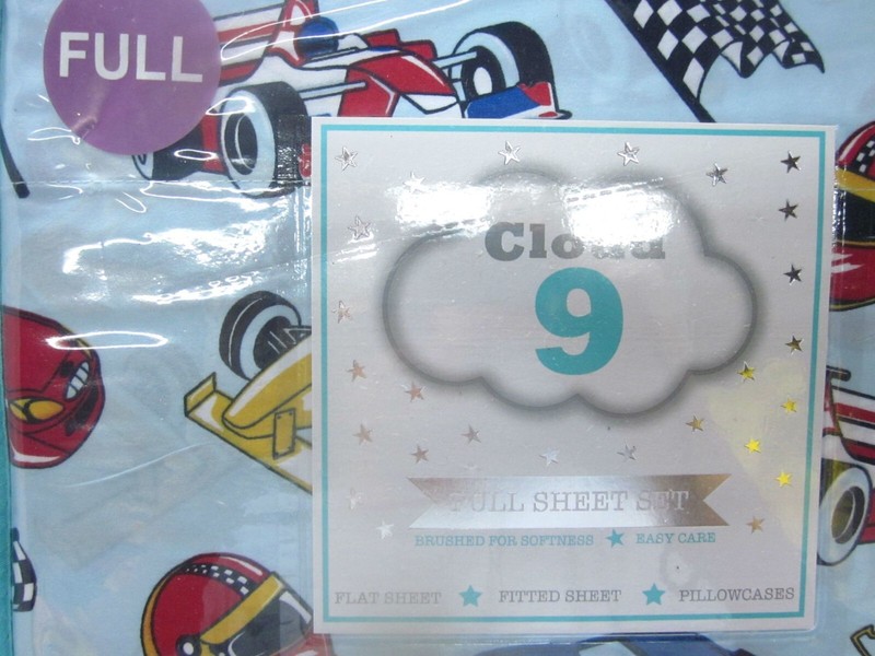 4 Piece Cloud 9 Brushed For Softness Kids Full Sheet Set Race Cars Racecars gallery