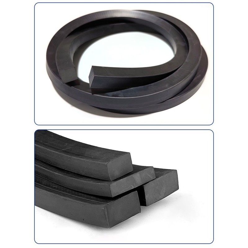 Solid Nitrile NBR Rubber Strip Shockproof Square Sealing Oil Resistant Black gallery