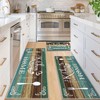 Vaukki Boho Kitchen Rug Sets 3 Pieces, 20''x32''+20''x47''+20''x59'', Teal gallery