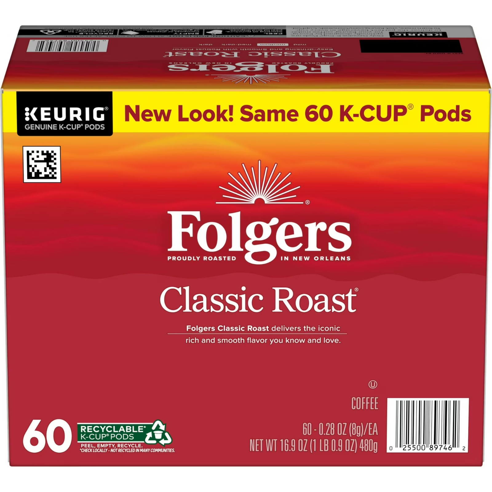 NIB Folgers Medium Roast Classic Coffee Keurig K Cup Pods 60 Ct Classic Roast gallery