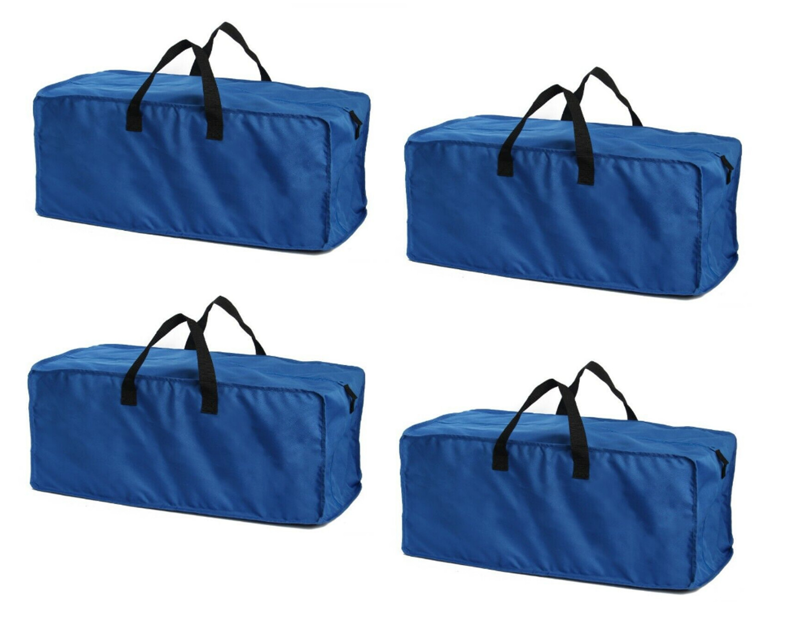 EarthWise Storage Bags with Zipper 4 Pack, Heavy Strong Fabric Blue gallery