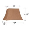 Natural Burlap Rectangle Lamp Shade 16" Wide x 12" Deep x 10.5" Height (Spider) gallery