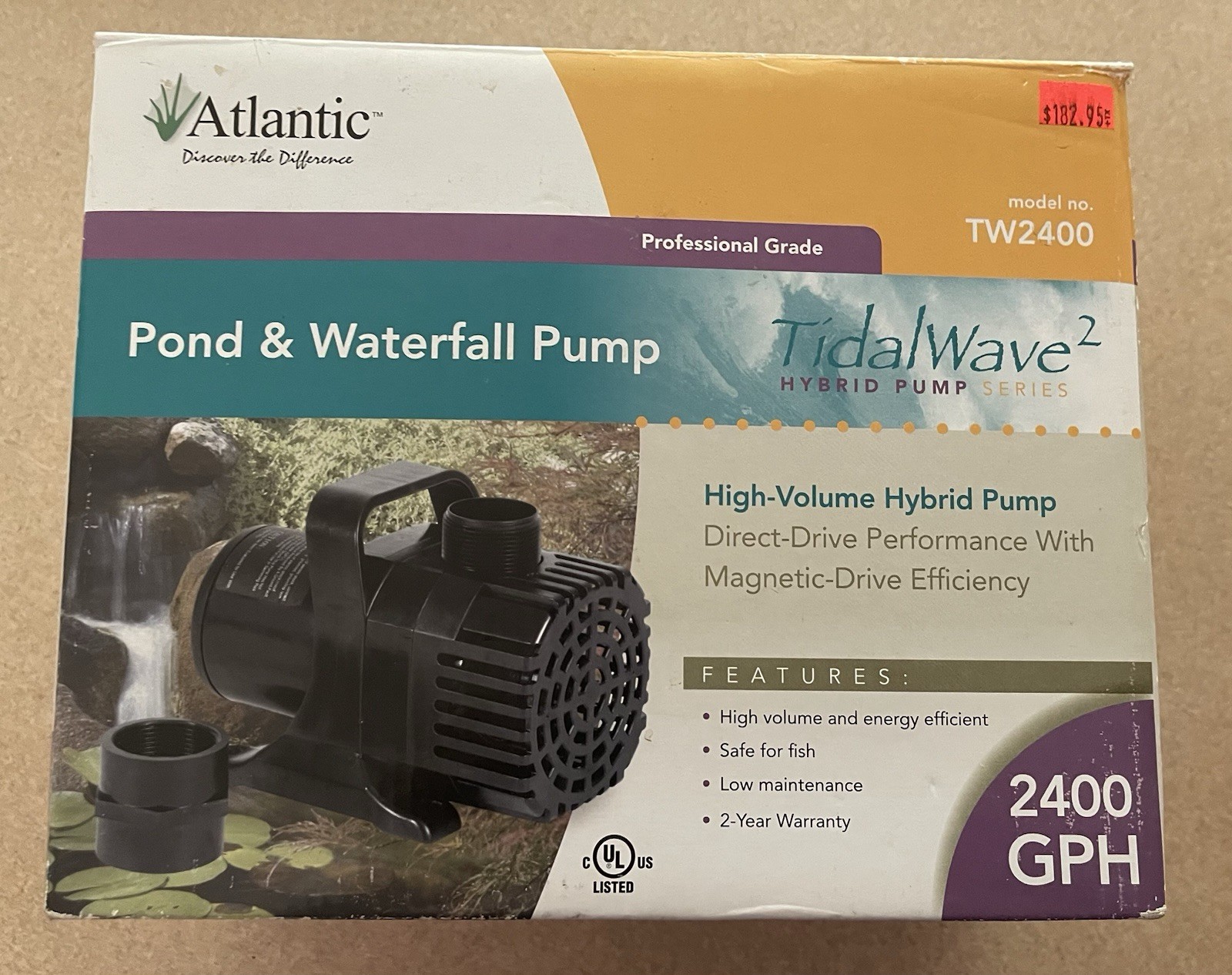 Atlantic Tidlewave 2 1200 Large Pond and Waterfall Pump 2400 GPH gallery