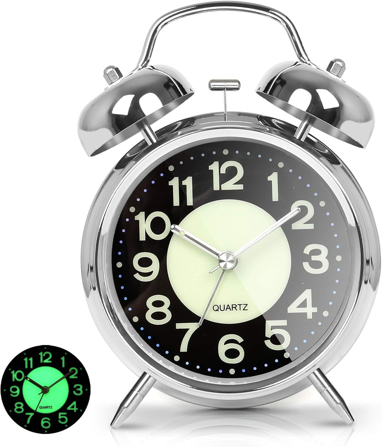 ® Super Loud Alarm Clock for Heavy Sleepers Adults,Twin Bell Retro 4 Inch Silent gallery