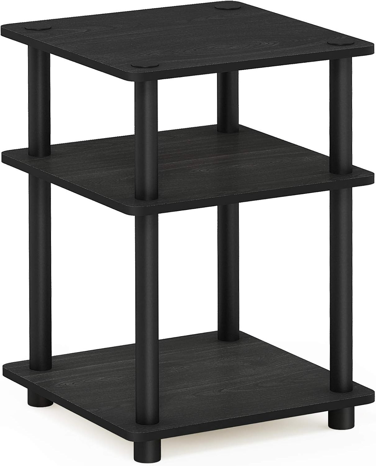 Modern 3-Tier Side Table with Open Shelves for Living Room and Bedroom, Blackwoo gallery