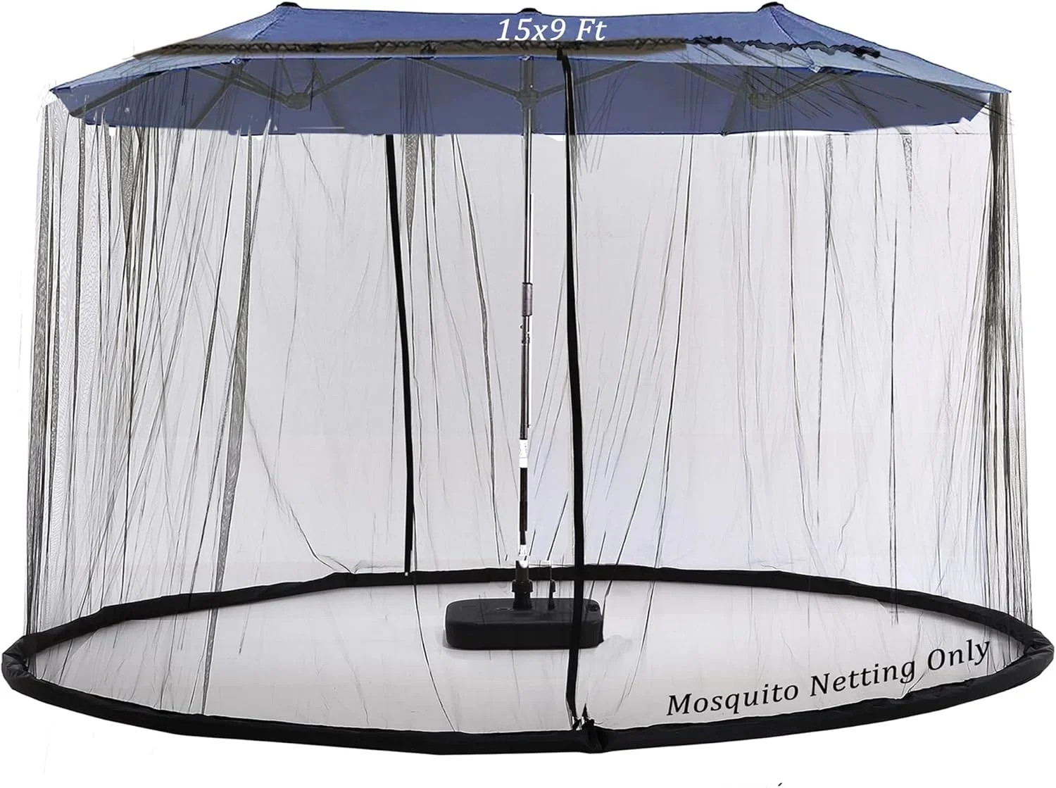 15FT Mosquito Netting for Patio Umbrella Double Sided Patio Umbrella Canopy Nett gallery