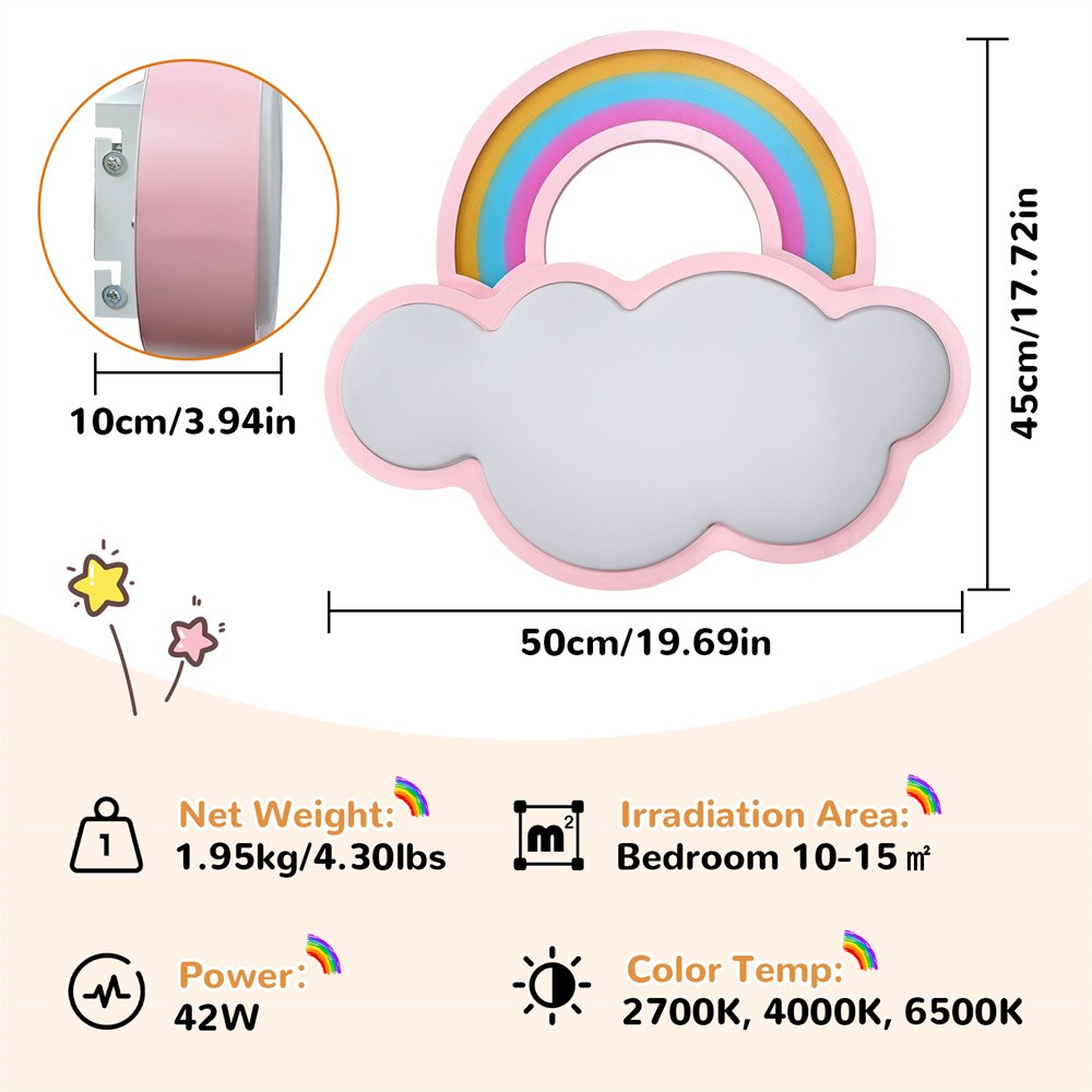 Cloud Light 3Color Temperatures for Kid Energy Conservation Lamp Indoor Bedroom gallery