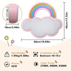 Cloud Light 3Color Temperatures for Kid Energy Conservation Lamp Indoor Bedroom