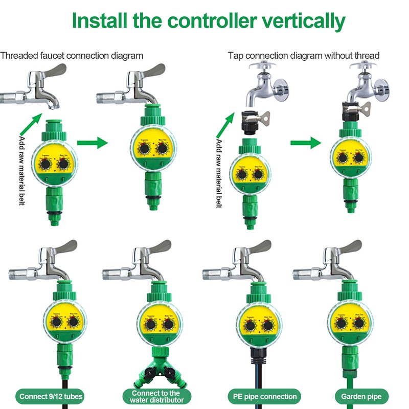 Electronic Automatic Garden Micro Drip Irrigation Watering Timer Hose Controller gallery