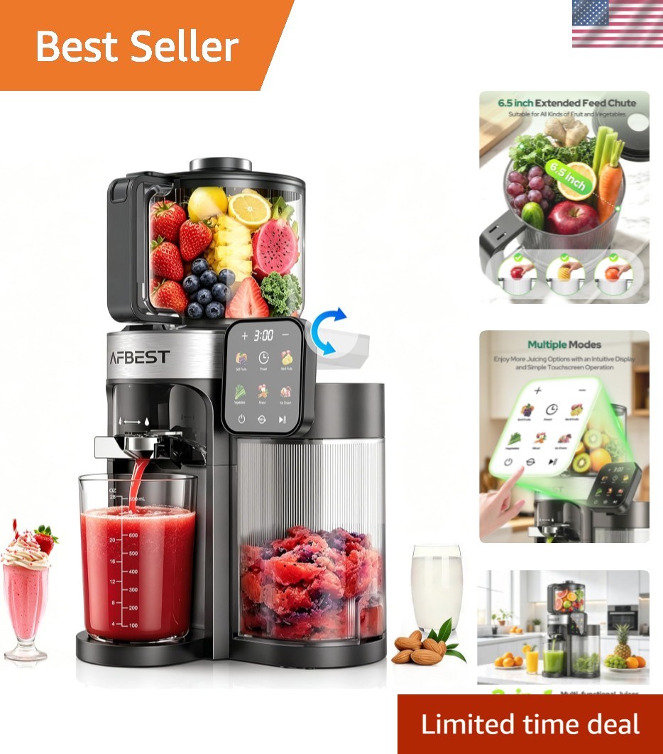 2026 Upgraded Cold Press Juicer Machine, 6.5" Extra Wide Chute Masticating Ju... gallery