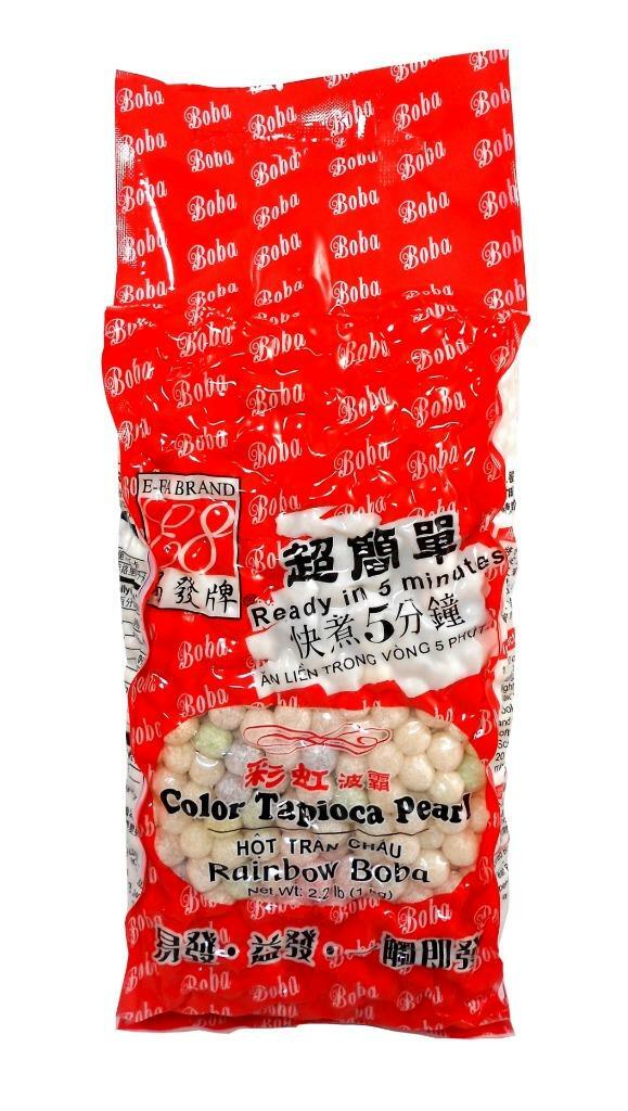 Rainbow Tapioca Pearls Bubble Tea Ready in 5 Minutes 2.2 lbs. E-FA Brand gallery