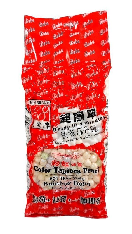 Rainbow Tapioca Pearls Bubble Tea Ready in 5 Minutes 2.2 lbs. E-FA Brand gallery