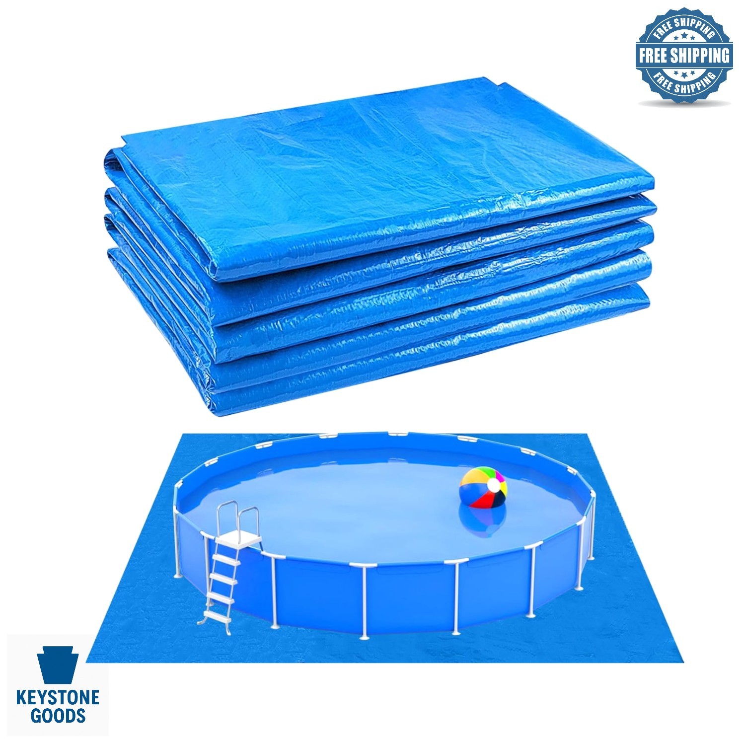 9x9 ft Waterproof Pool Ground Cloth for Above Ground Pools gallery