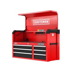 S2000 Tool Chest W/ Light & Divider, 6 Drawer, Red, 44 in W x 19 in D x 27-1/2