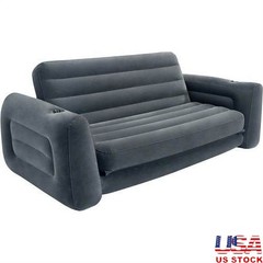 Inflatable Sofa Bed Portable Queen Size Comfortable Storage Solution 440 lbs New