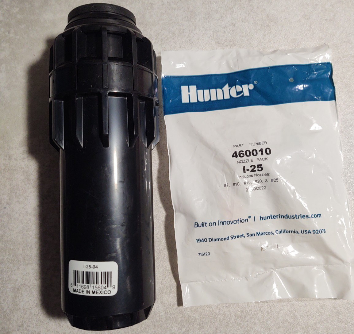 Hunter I25-04 With (5) Nozzle pack plastic riser w/ check valve 1" Inlet I-25 gallery