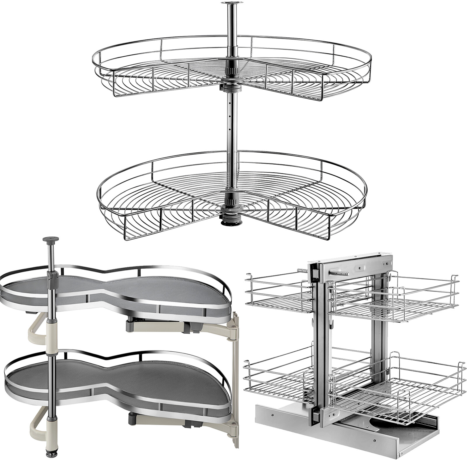 VEVOR 36" Left/Right Blind Corner Kitchen Cabinet Organizer Pull Out Organizer gallery