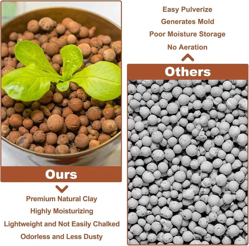 Lightweight Organic Leca Balls - 2 lbs Hydroponic Clay Pebbles for Plant Health gallery
