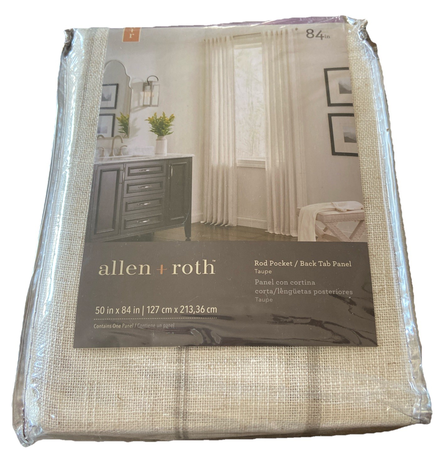 Allen + Roth Ryder 50" x 84" Rod Pocket Back Tab Panel {B4} gallery