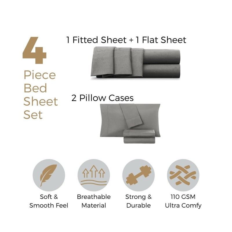 Empyrean Queen Sheets - 4 PC Super Soft Bed Sheets Queen Size - Double Brushe... gallery