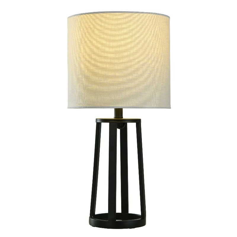 Better Homes & Gardens Modern Matte Black Table Lamp with Classic Drum Shade gallery