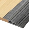 Vinyl Floor-Transition-Strip Self 0.6'' (H) 36''(L), Dark Gray Wood Grain gallery