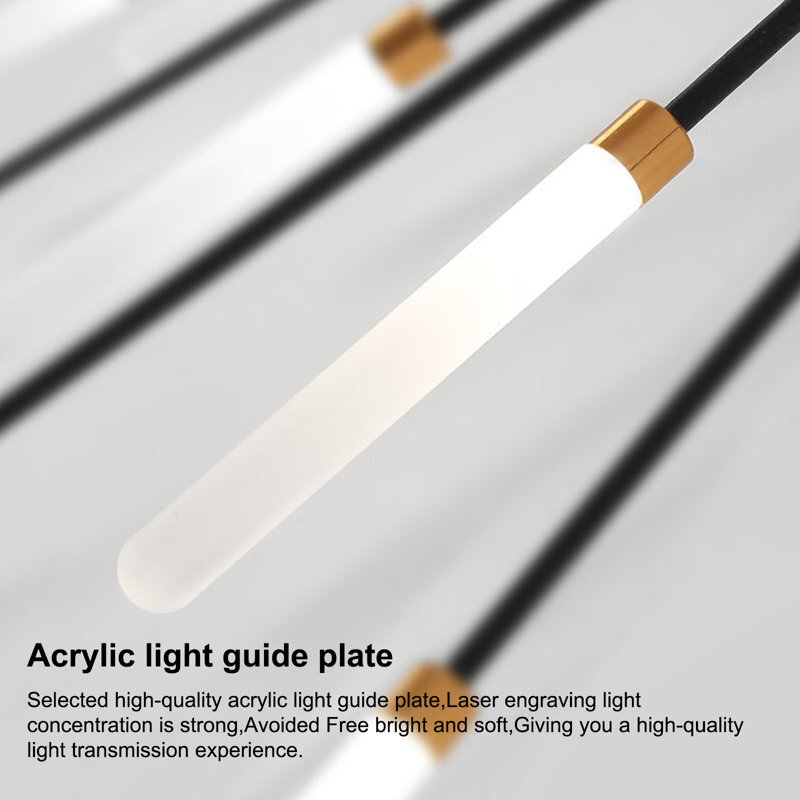 42 Heads Black Modern LED Ceiling Light,Flush Mount Ceiling Lamp for Dining Room gallery
