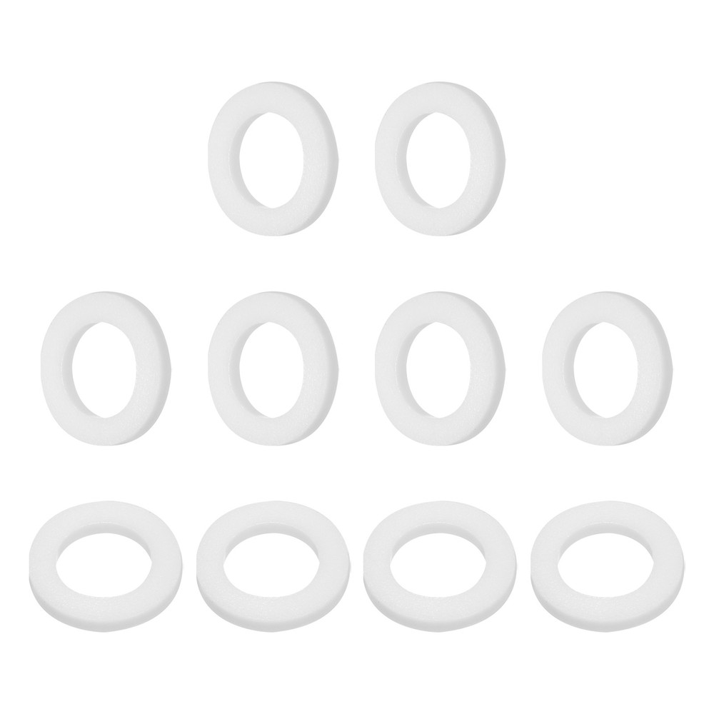 10Pcs PTFE Flat Washers 10x16x2mm Sealing Spacer Flange Gasket White