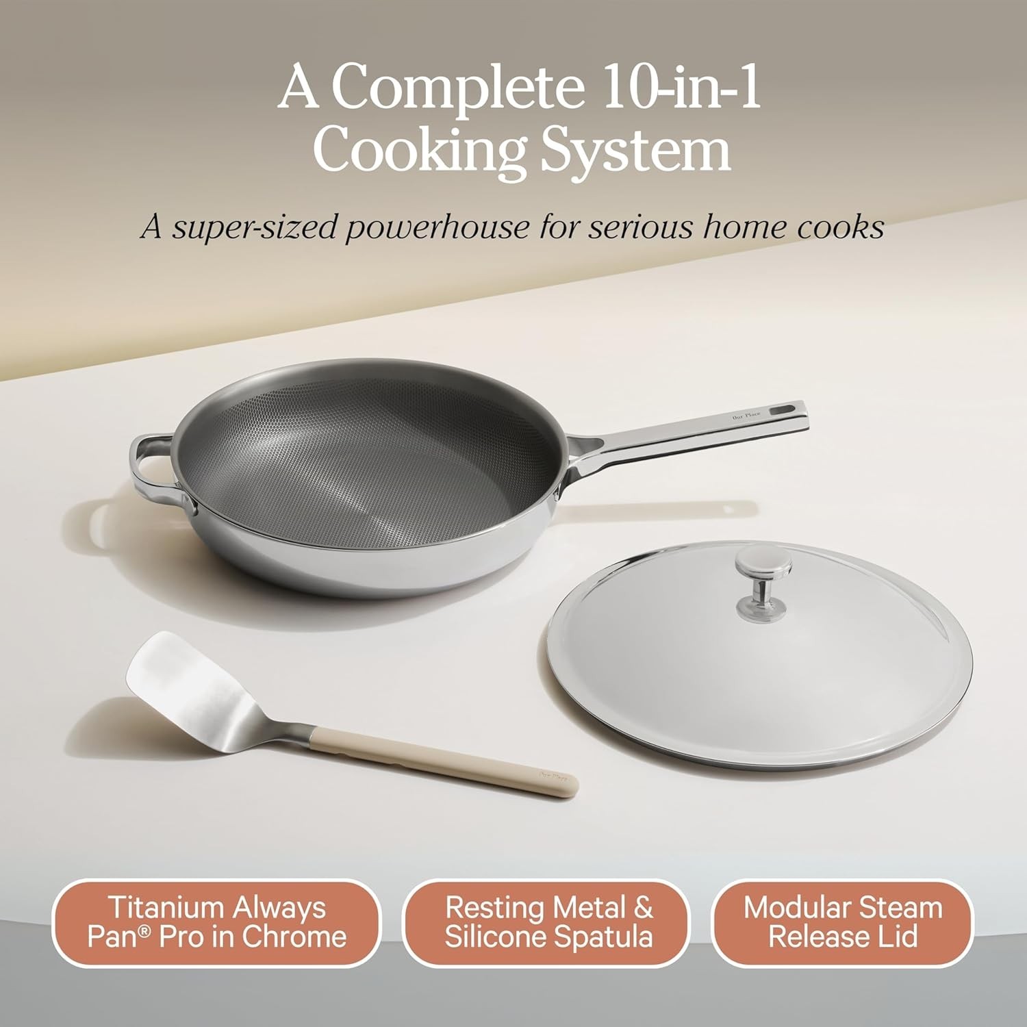 Our Place Titanium Always Pan Pro Large 12.5" Frying Pan Chrome gallery