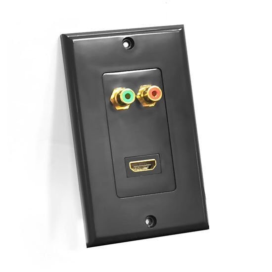 Pyle Home HDMI/Stereo Dual RCA Audio Combo Wall Plate PHDMRBC2 gallery