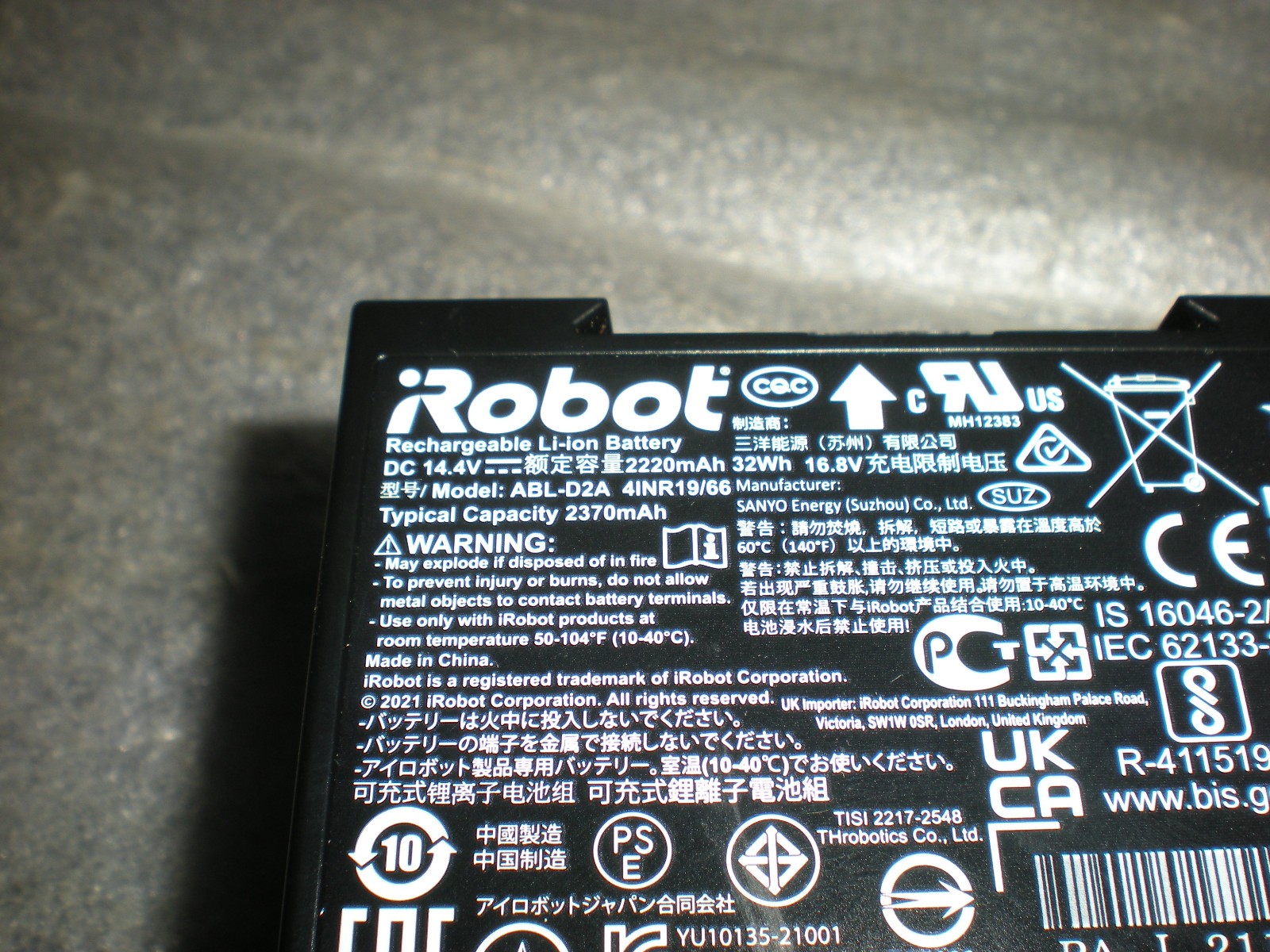 New Genuine iRobot Roomba ABL-D2A Upgraded Battery for j5 j6 j7 j8+ i3 i4 i5 i7 gallery