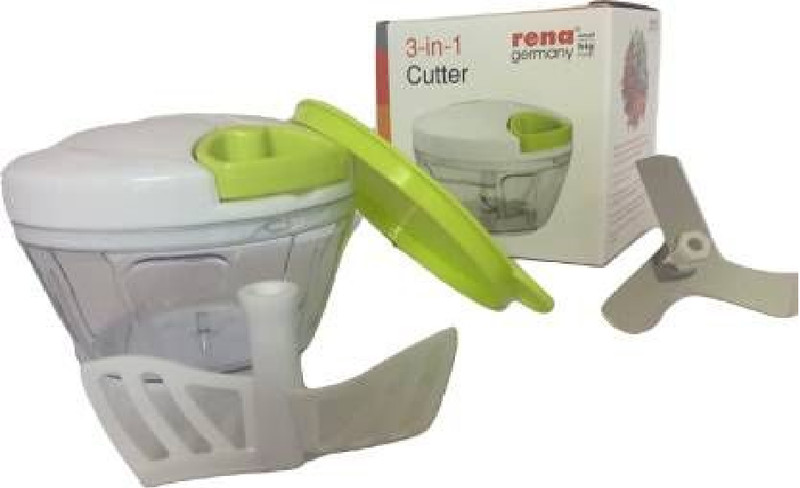 Hand-Powered Vegetable Chopper Set with Stainless Steel Blades, 450ml Capacity gallery