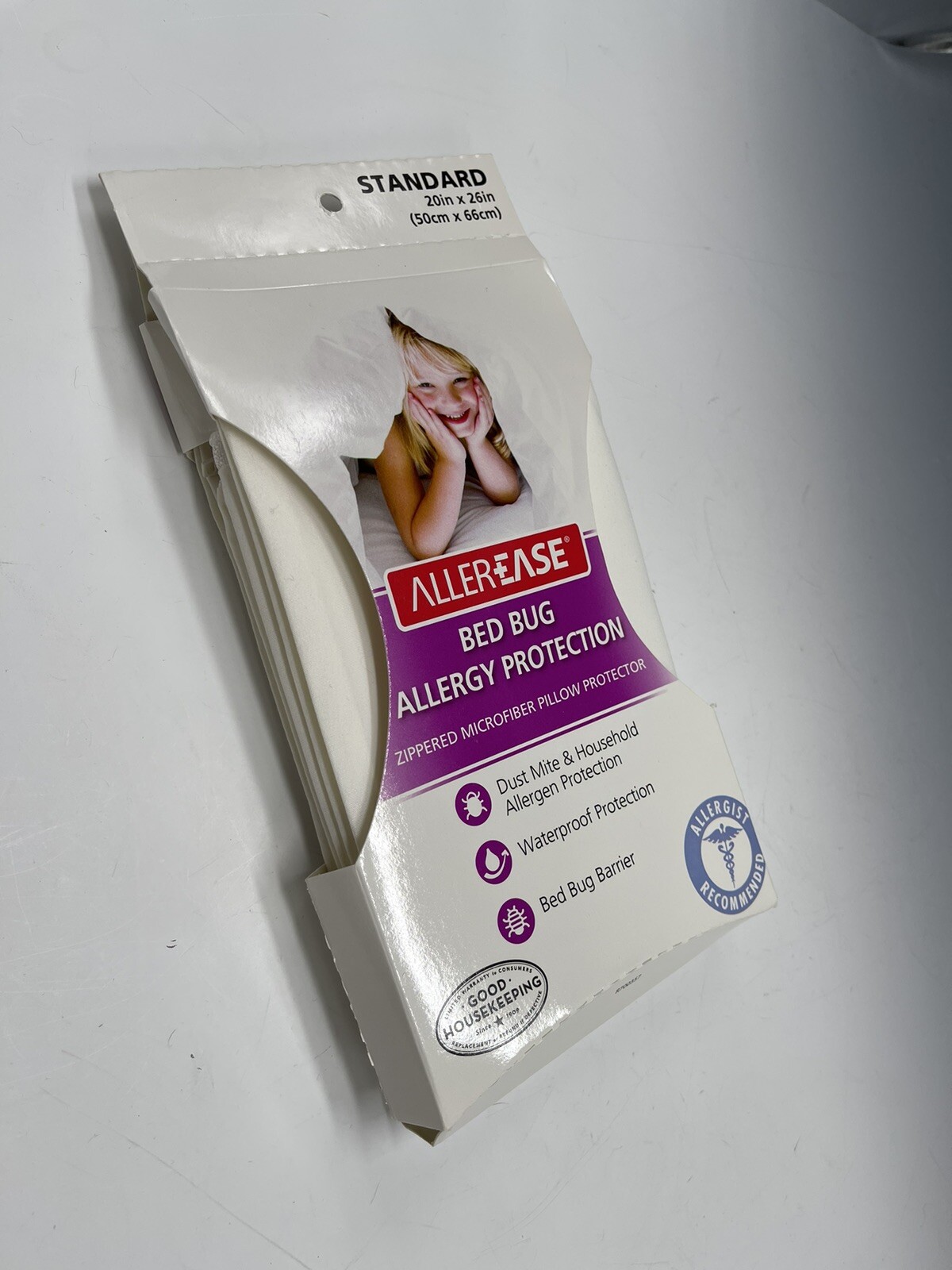 AllerEase Allergy & Bed Bug Protection Zippered Pillow Protector Standard gallery