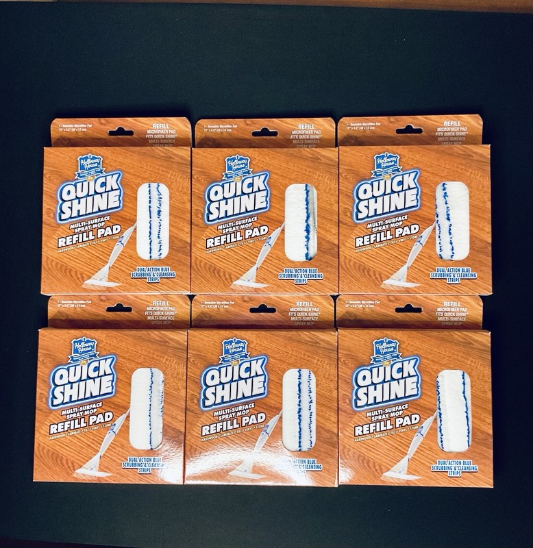 HOLLOWAY HOUSE QUICK SHINE MULTI-SURFACE SPRAY MOP REFILL PAD LOT OF 6 REUSABLE gallery
