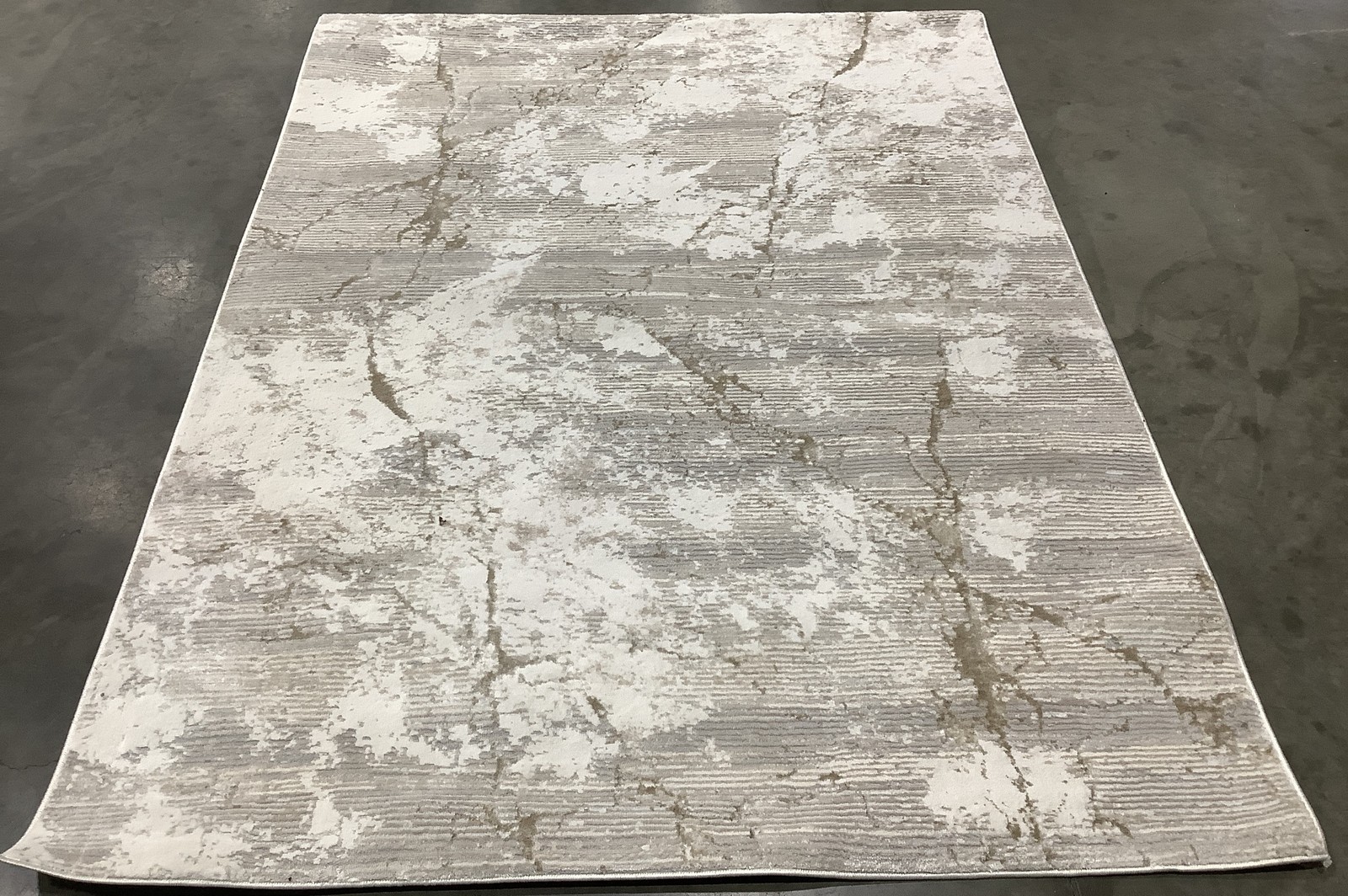 BEIGE / IVORY GREY 5'-3" x 7'-6" Stained Rug, Reduced Price 1172686087 HAN112B-5 gallery
