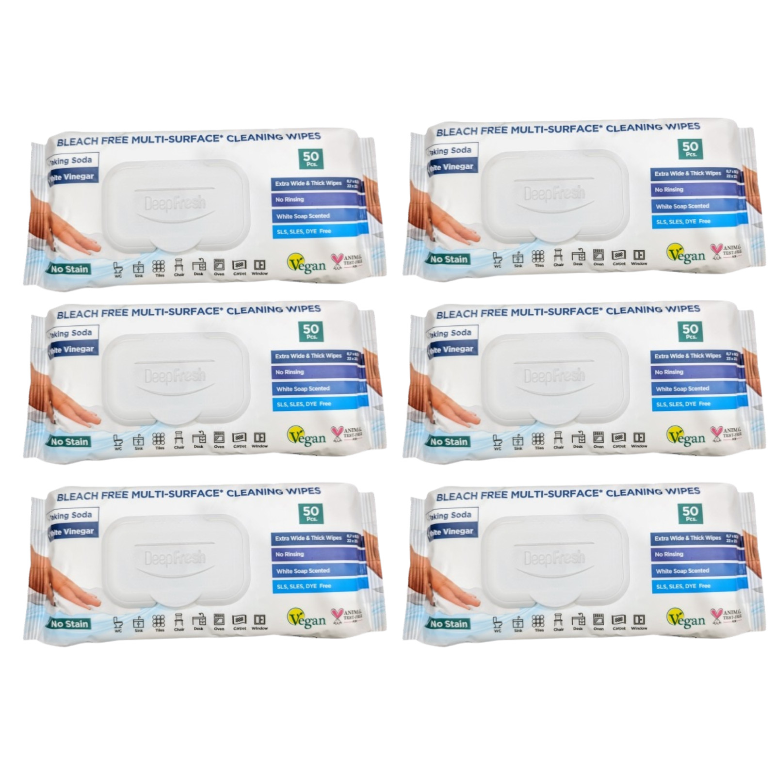 Bleach Free Multi Surface Cleaning Wipes Pack of 6 gallery
