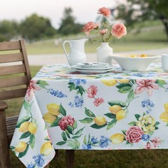 Spillproof Spring/Summer Durable Heavyweight Fabric Indoor Outdoor Tablecloth…
