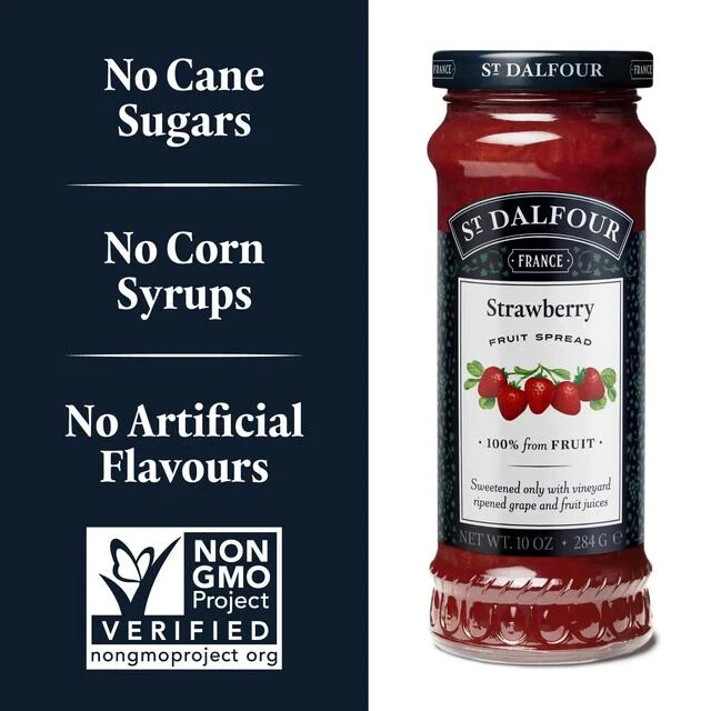 St. Dalfour, Strawberry Fruit Spread Jam Jelly Made In France 10 oz (284 g) gallery