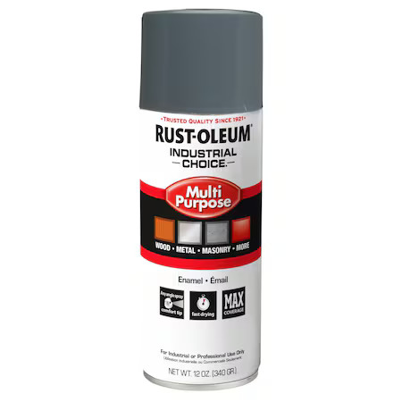 Rust-Oleum 1686830V Spray Paint, Universal Gray, Gloss, Solvent, 12 Oz gallery