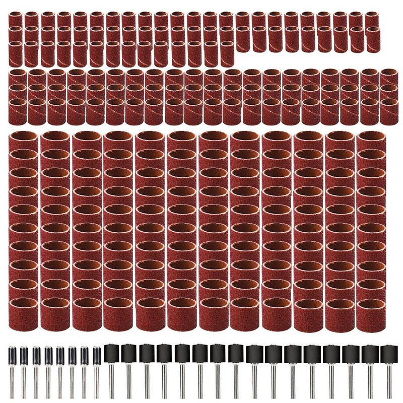 384 Pcs Sanding Drum Kit Sander Sleeves With Mandrels for Dremel Rotary Tool gallery