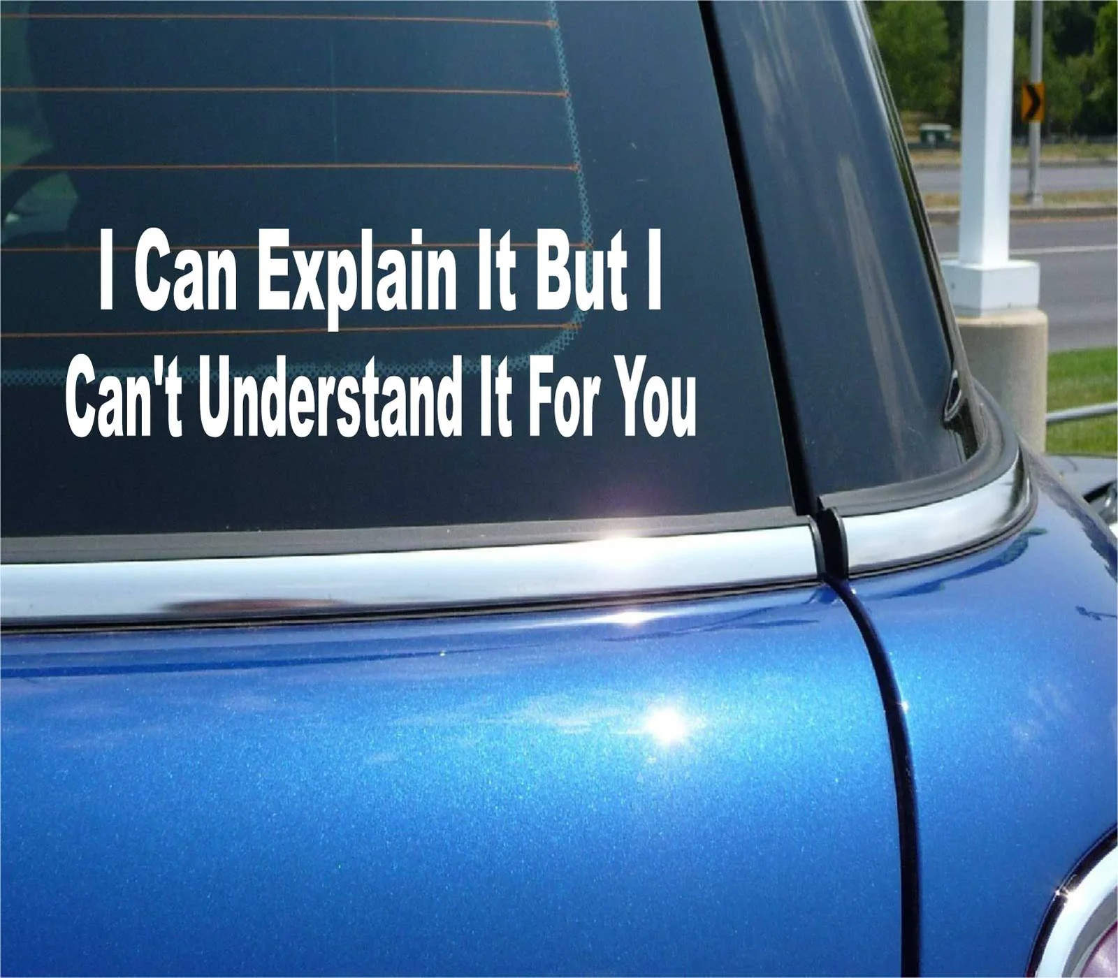 I CAN EXPLAIN IT BUT I CAN'T UNDERSTAND IT FOR YOU FUNNY DECAL BUMPER STICKER gallery