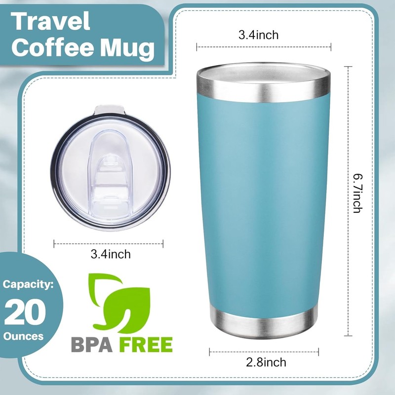 20oz Double Wall Vacuum Insulated Stainless Steel Coffee Travel Mug with Lid gallery