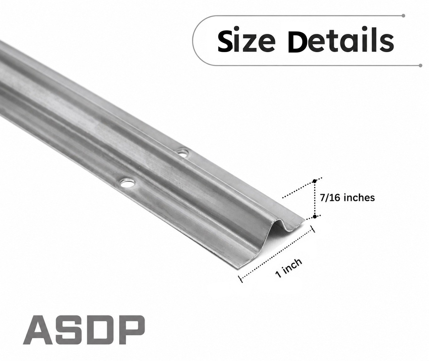 72" Stainless Steel Screw-On Track Replacement Repair Cover for Sliding Door gallery