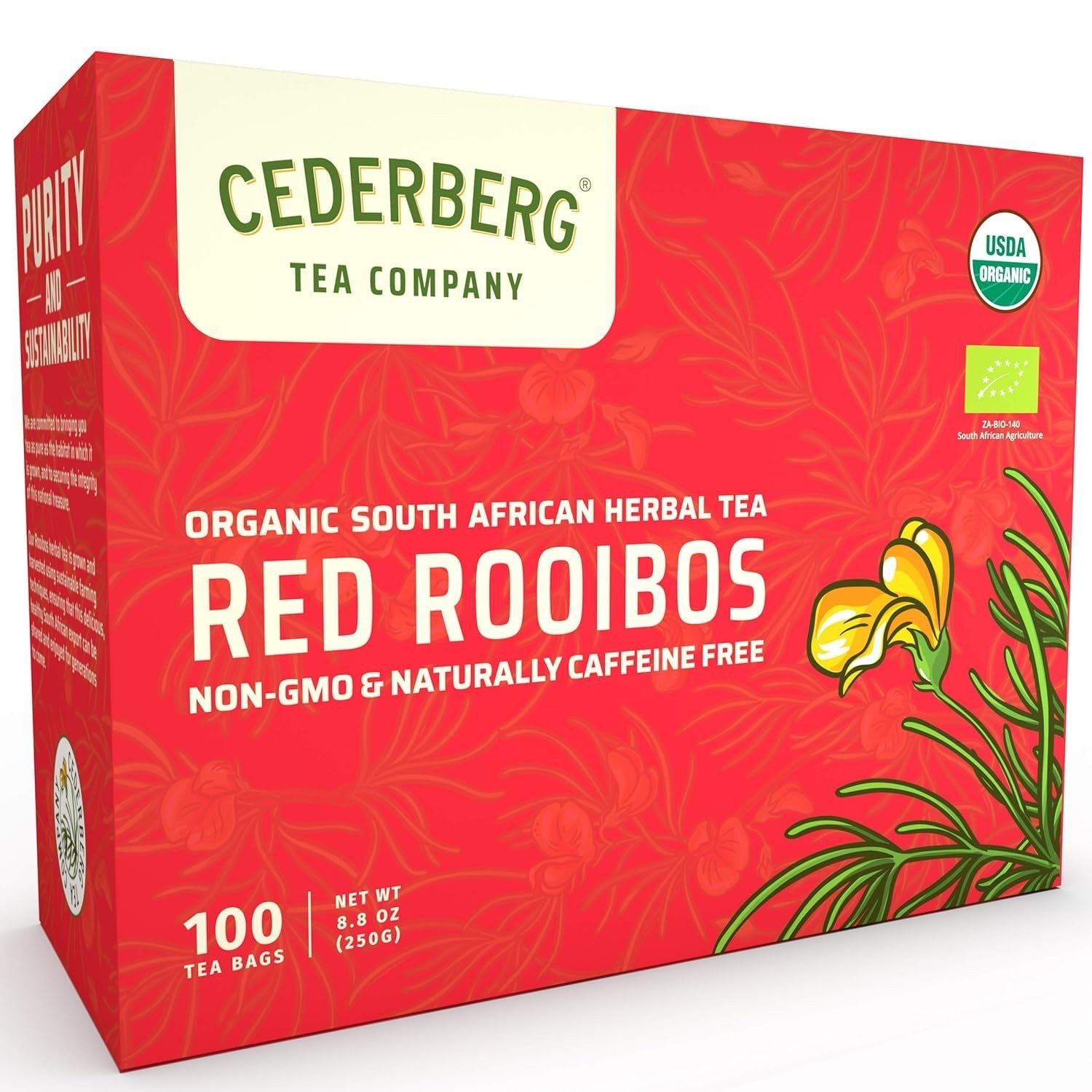 Red Rooibos Tea 100 Teabags Organic - Naturally Caffeine Free - gallery