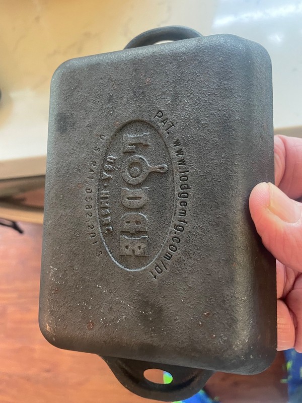 LODGE Heat-Treated Rectangular Cast Iron Mini Server Dishwasher Safe 10 Oz HMSRC gallery