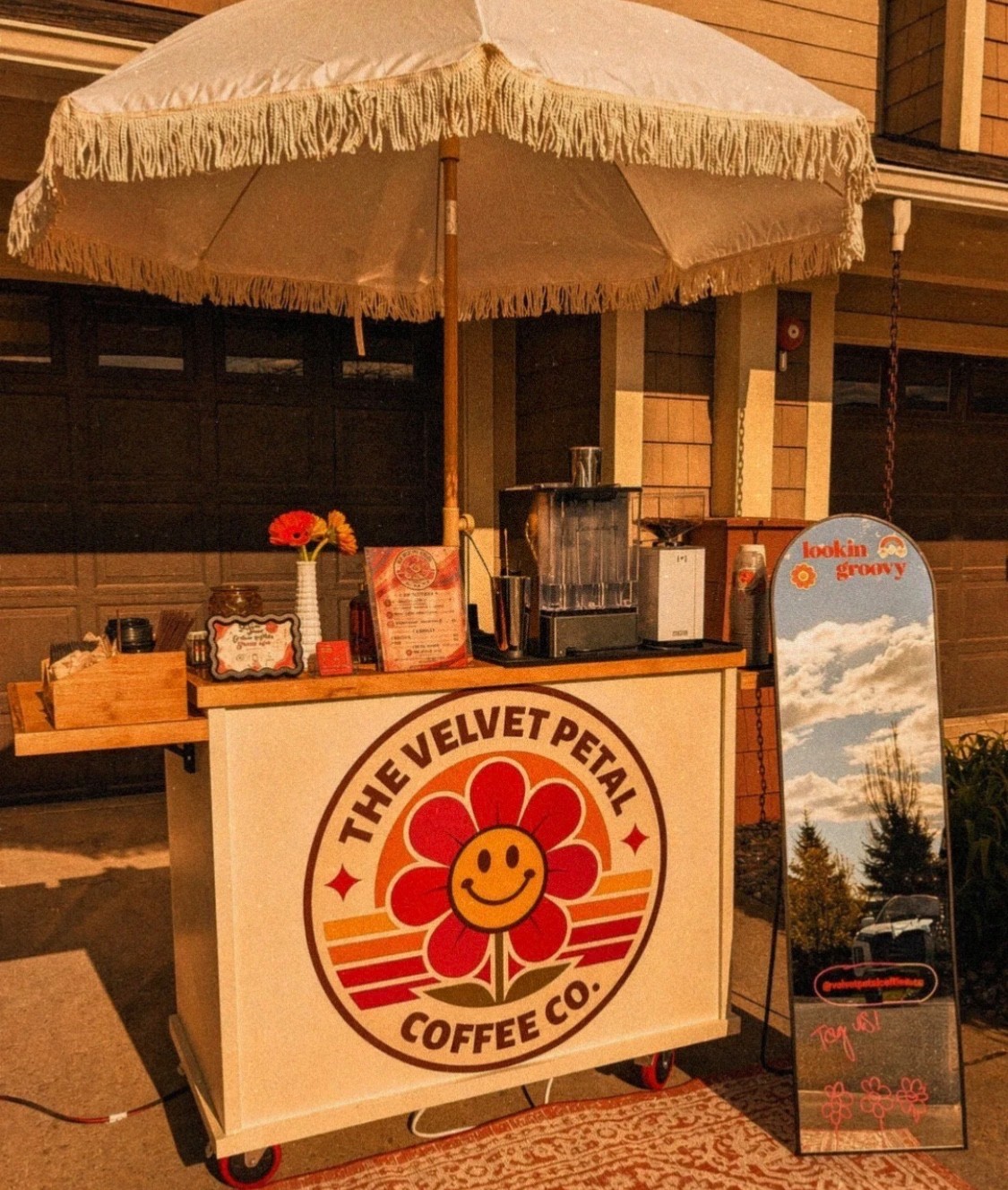 Collapsible Coffee Cart, Churro Cart, Customizable Catering Cart gallery