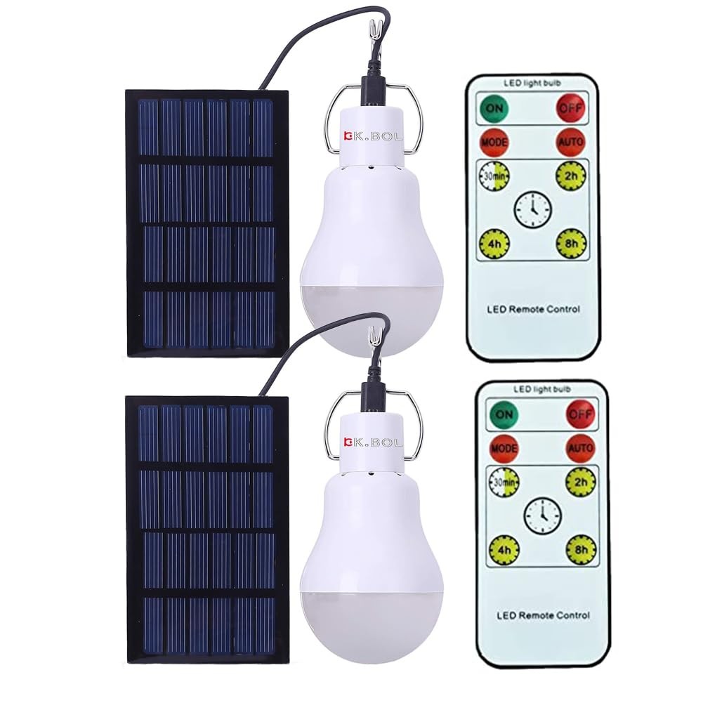 Solar Light Bulb Portable Rechargeable lamp for Indoor Outdoor Work Camping L... gallery