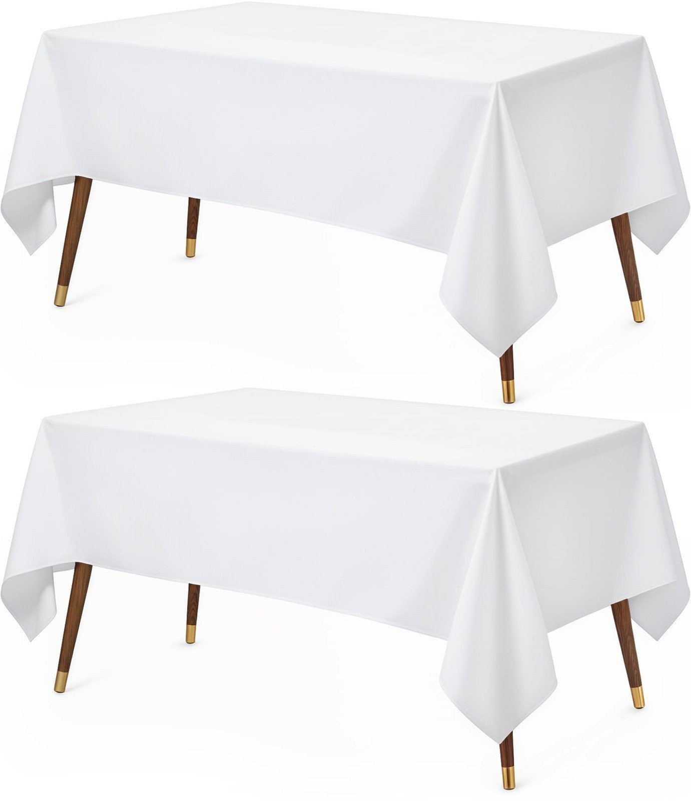 Utopia Kitchen Rectangle Table Cloth 2 Pack(60x102 Inches, White), Tablecloth... gallery