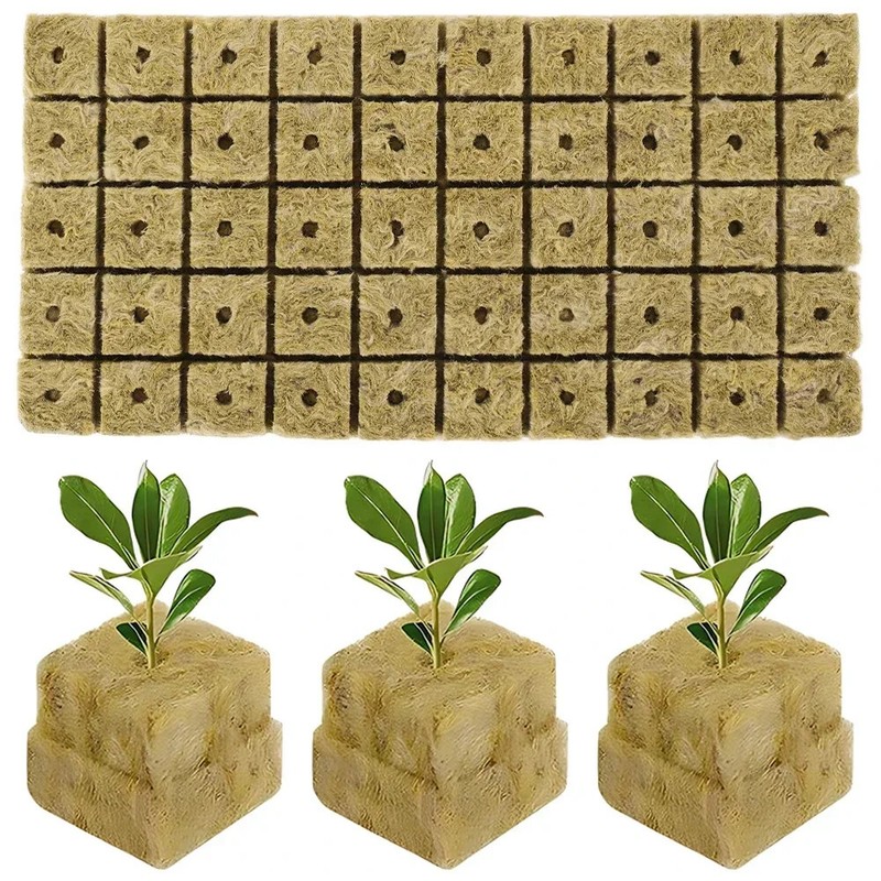 Stonewool Hydroponic Grow Media Cubes Plant Cube Soilless Substrate Seeded Plant gallery