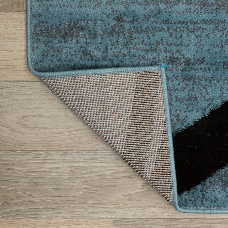 Blue Rectangular Area Rug 2 7 X 4 Soft Durable Polypropylene For Indoor Use gallery